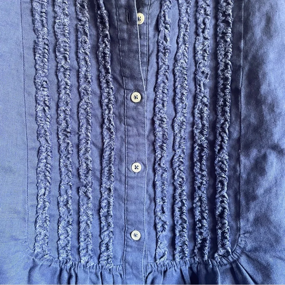 Boden Chambray Button-Up Tunic Shirt Dress 100% Linen - Picture 6 of 9